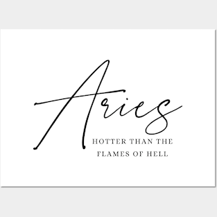Aries - Hotter Than The Flames of Hell  | Bold Zodiac Posters and Art